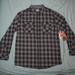 Overdrive Plaid Cotton Flannel Shirt NWT